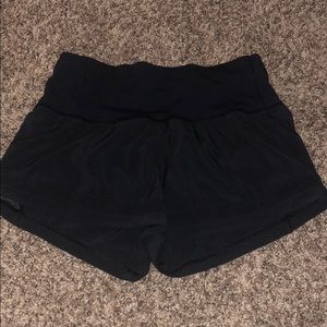 Lululemon black speed shorts
